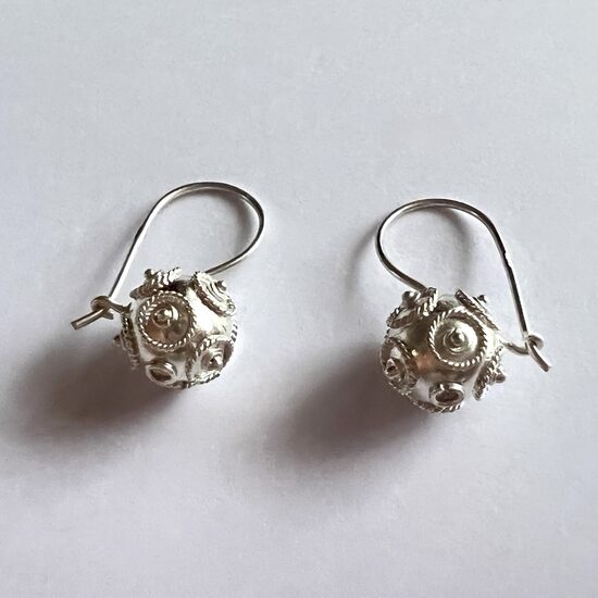 Sudraba auskari Blanca